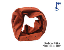 Load image into Gallery viewer, Tricot Scarf, Spots Rust